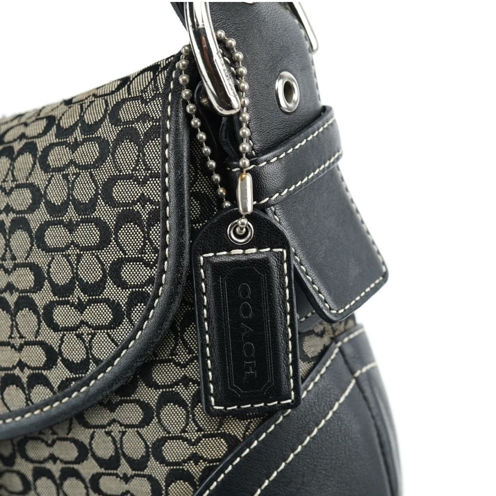 COACH Y2K, VINTAGE SOHO BAG with a black signature canvas and black leather trim - Picture 9 of 14